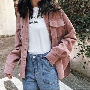 Forever 21 Pink Corduroy Jacket